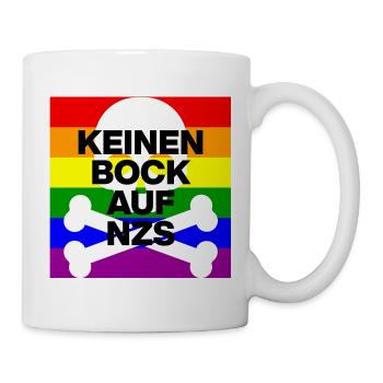 KEINEN BOCK AUF NZS, NO NZS, NO AFD, SKULL WEISS - Tasse - Weiß - Rechts