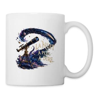 Nuit Cosmique et Télescope - Mug blanc - blanc - Droite