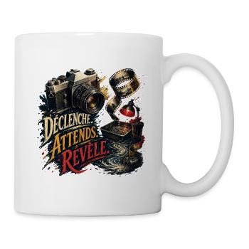 Déclenche Attends Révèle Retro Photo - Mug blanc - blanc - Droite
