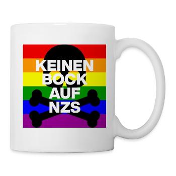 KEINEN BOCK AUF FASCHOS, NO NZS, NO AFD SCHWARZ - Tasse - Weiß - Rechts
