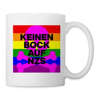 KEINEN BOCK AUF NZS, NO NZS, NO AFD, SKULL PINK - Tasse - Weiß - Rechts