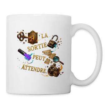 Sortie peut attendre – Steampunk mystique - Mug blanc - blanc - Droite