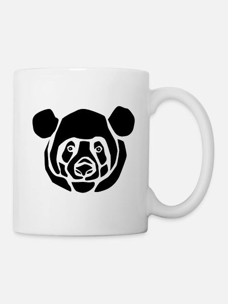 panda_black - Tasse - Weiß