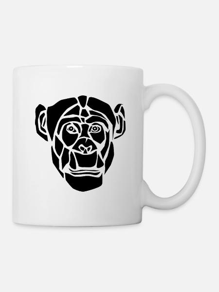 monckey_black - Tasse - Weiß