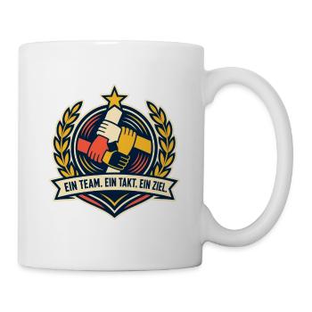 One team, one beat, one goal, team spirit - Mug - white - Right