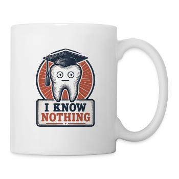 Lustiges Design für den Zahnabschluss mit Weisheitszahnzahn - Tasse - Weiß - Rechts
