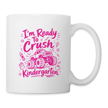 Ich bin bereit, Kindergarten – Monstertruck zu meistern - Tasse - Weiß - Rechts