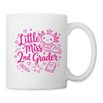 Little Miss 2. Klasse – Süßer Axolotl - Tasse - Weiß - Rechts