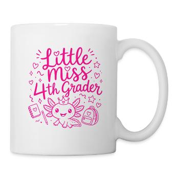 Little Miss 4th Grader – Cute Axolotl - Mug - white - Right