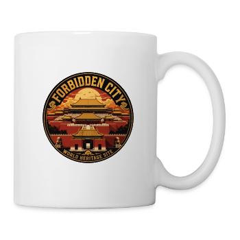 Forbidden City Beijing Vintage Badge - Mug - white - Right