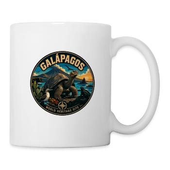 Galapagosinseln Vintage Wildtierabzeichen - Tasse - Weiß - Rechts