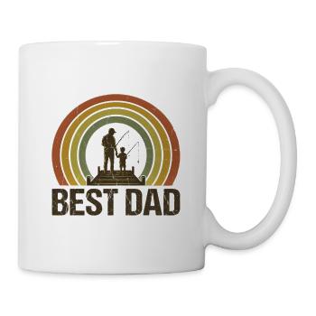 Bester Vater beim Angeln - Tasse - Weiß - Rechts