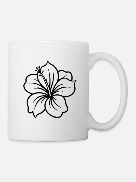 Fleur d’hibiscus - Mug blanc - blanc