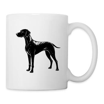 Deutscher Kurzhaar-Pointer - Tasse - Weiß - Rechts