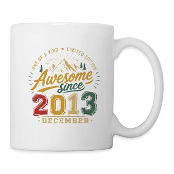 Vintage-Geburtstagsgeschenk für Dezember 2013 - Tasse - Weiß - Rechts