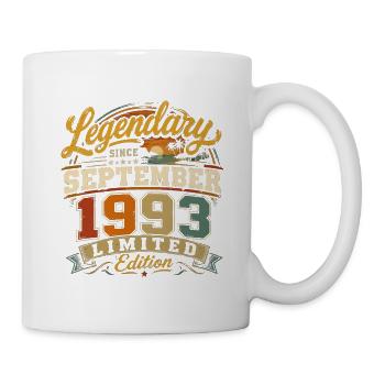 Legendär seit September 1993 Vintage Gift - Tasse - Weiß - Rechts