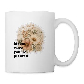 Blumenzeit Vintage Bouquet - Tasse - Weiß - Rechts