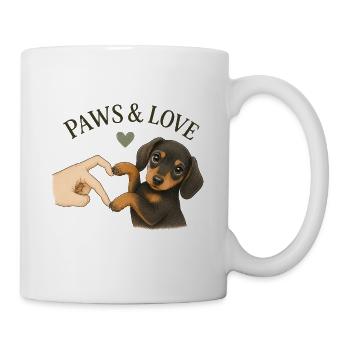 Dachshund Gift | Cute Dog Design Paws & Love - Mug - white - Right