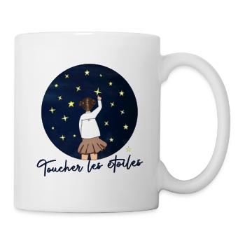 Toucher les etoiles - Citation Inspiration Reve - Mug blanc - blanc - Droite
