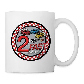 2 Fast Birthday Race Car Design - Mug - white - Right