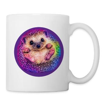 Rainbow hedgehog - Mug - white - Right