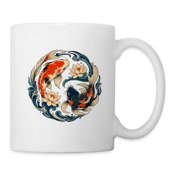 KoiKreis Lotus YinYang - Tasse - Weiß - Rechts