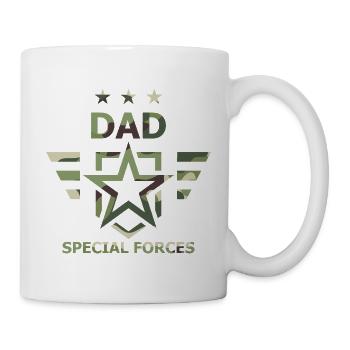 Vater-Spezialeinheiten-Tarn-Militär - Tasse - Weiß - Rechts