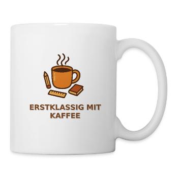 Schulanfang Lehrerin Kaffee - Tasse - Weiß - Rechts