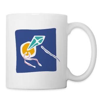 Kite in the Sky – Minimalist Art - Mug - white - Right