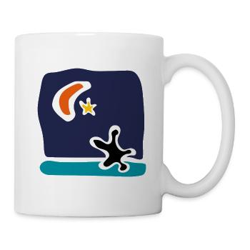 Méditerranée solidaire – Hommage aux migrants - Mug blanc - blanc - Droite