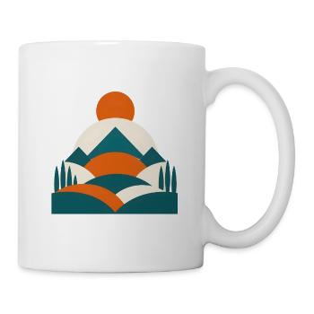 Minimalist Geo Landscape Design - Mug - white - Right