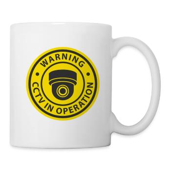 Warning CCTV Camera In Operation Sign - Mug - white - Right