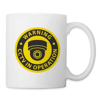 Warning CCTV Camera In Operation Sign - Mug - white - Right