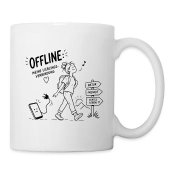 Offline Abenteuer Wanderin Pfadzeichen - Tasse - Weiß - Rechts