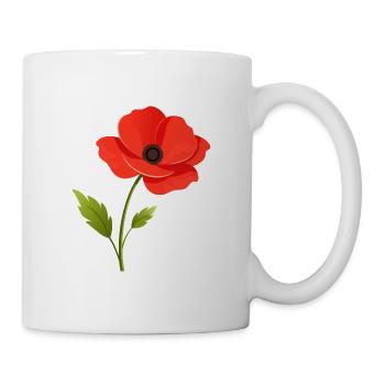 Fleur de pavot - Mug blanc - blanc - Droite