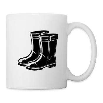 Bottes de pluie - Mug blanc - blanc - Droite