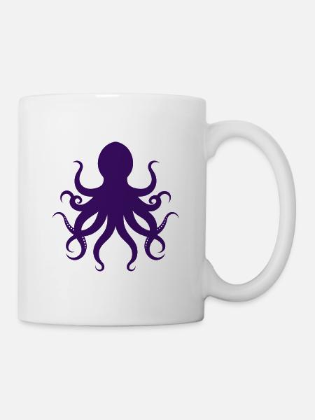 Krake - Tasse - Weiß