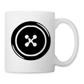 Handarbeit Knopf Geschenk Näherin - Tasse - Weiß - Rechts