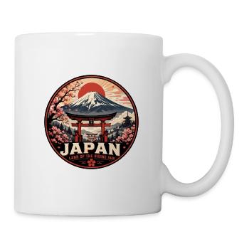 Japan Rising Sun Vintage Travel Badge - Mug - white - Right