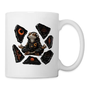 Meditating Frog Pullover Hoodie Zen - Mug - white - Right