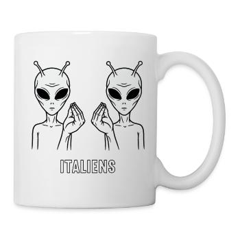 Lustiges Italienisches Alien Italien - Tasse - Weiß - Rechts