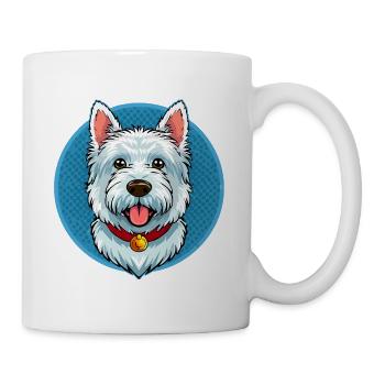 West Highland Terrier (Comic Portrait) - Mug - white - Right