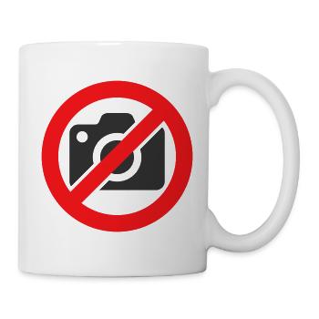 Aucune photographie d’appareil photo interdite Panneau d’avertissement Stic - Mug blanc - blanc - Droite