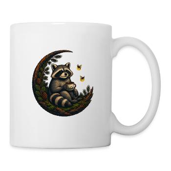 Moon Forest Raccoon with Teacup - Mug - white - Right
