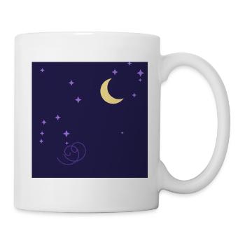 Starry Night, Moon and Purple Spiral - Mug - white - Right