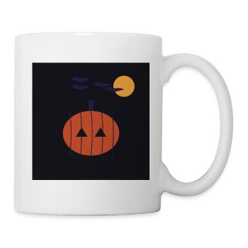 Citrouille Minimaliste Nuit Halloween - Mug blanc - blanc - Droite
