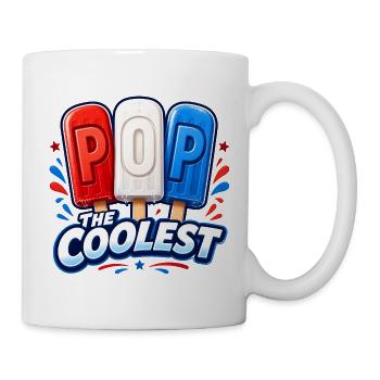 Funny grandpa, the coolest dad - Mug - white - Right