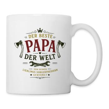 Der beste Papa der Welt - Tasse - Weiß - Rechts