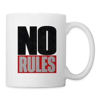 No Rules – Brutalist Typography Statement - Mug - white - Right