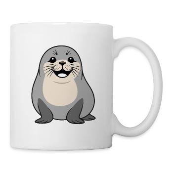 Fluffy seal nature design - Mug - white - Right